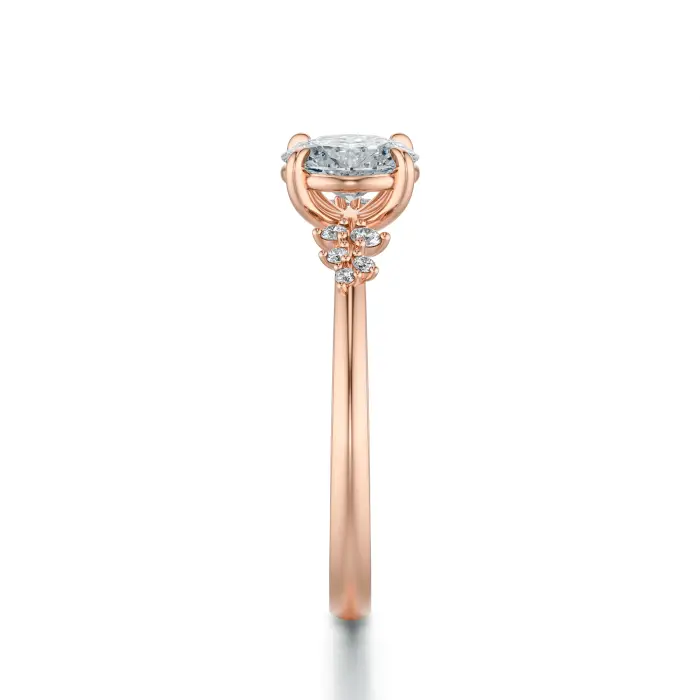 Pierścionek owalny diament różowe złoto 0.60 ct. SBPZ_053
